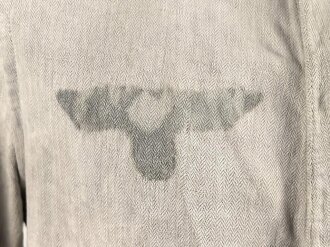 Heer, Drillichjacke rohweiss, stark getragenes Kammerstück