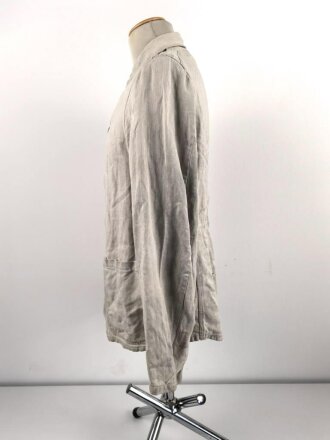 Heer, Drillichjacke rohweiss, stark getragenes Kammerstück