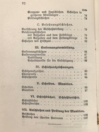 D.V.E. Nr. 240 "Schießvorschrift für die Infanterie" datiert 1909, 168 Seiten, DIN A6