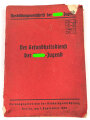 Ausbildungsvorschrift der Hitler-Jugend - Der Gesundheitsdienst der Hitler-Jugend" , datiert 1939, 182 Seiten, DIN A5, stark gebraucht