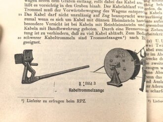 "Telegraphenbauordnung der Deutschen Reichspost" Teil 11: Kabel, datiert 1941 mit 118 Seiten, stark gebrauchtAdler samt HK geschwärzt