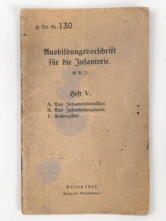 H.Dv. Nr. 130 "Ausbildungsvorschrift für die...