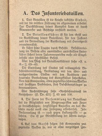 H.Dv. Nr. 130 "Ausbildungsvorschrift für die Infanterie - Heft V" datiert 1922 mit 63 Seiten von einem Pionier