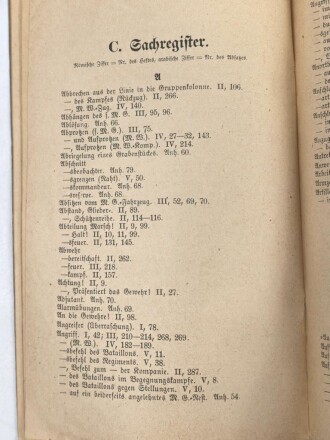 H.Dv. Nr. 130 "Ausbildungsvorschrift für die Infanterie - Heft V" datiert 1922 mit 63 Seiten von einem Pionier