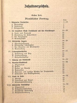 "Leitfaden für den Unterricht der Kanoniere und Fahrer der Fußartillerie" datiert 1905, 192 Seiten, DIN A5