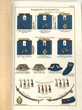 "Leitfaden für den Unterricht der Kanoniere und Fahrer der Fußartillerie" datiert 1905, 192 Seiten, DIN A5