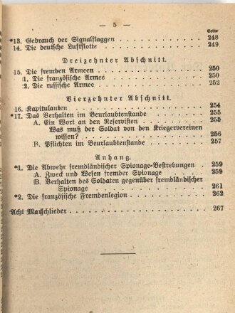 "Dienstunterricht des badischen Infanteristen - Ein Leitfaden für den Unterricht der Mannschaften" datiert 1915, 270 Seiten, DIN A5, stark gebraucht, Einband fehlt