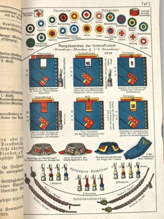 "Leitfaden für den Unterricht der Kanoniere der Fußartillerie" datiert 1902, 255 Seiten, DIN A5, stark gebraucht