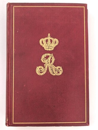 "König Albert - Fünfzig Jahre Soldat Gedenkbuch" datiert 1893, 531 Seiten, DIN A5