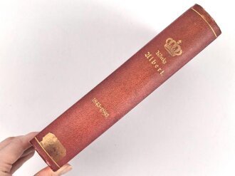 "König Albert - Fünfzig Jahre Soldat Gedenkbuch" datiert 1893, 531 Seiten, DIN A5