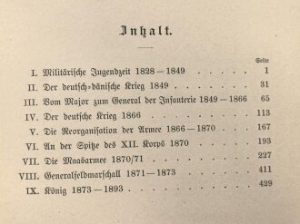 "König Albert - Fünfzig Jahre Soldat Gedenkbuch" datiert 1893, 531 Seiten, DIN A5