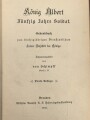 "König Albert - Fünfzig Jahre Soldat Gedenkbuch" datiert 1893, 531 Seiten, DIN A5