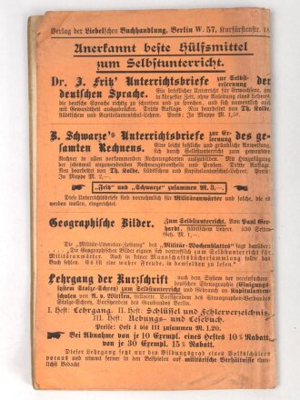 "Eintheilung und Standorte des Deutschen Heeres" datiert 1902, 64 Seiten, DIN A5