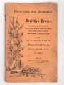 "Eintheilung und Standorte des Deutschen Heeres" datiert 1902, 64 Seiten, DIN A5
