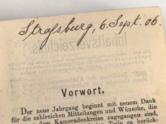 "Taschenkalender für das Heer" datiert 1905, 533 Seiten, DIN A6