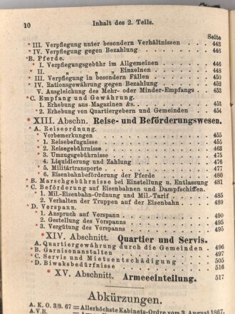 "Taschenkalender für das Heer" datiert 1905, 533 Seiten, DIN A6