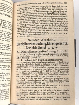 "Taschenkalender für das Heer" datiert 1905, 533 Seiten, DIN A6