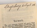 "Taschenkalender für das Heer" datiert 1905, 533 Seiten, DIN A6