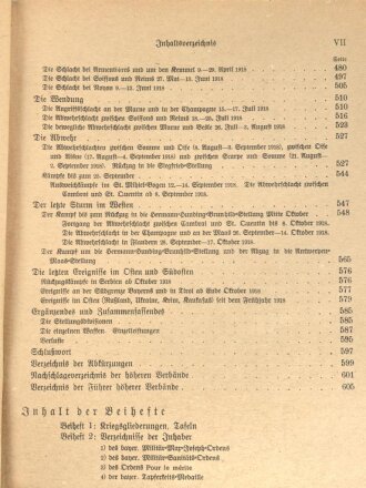 "Die Bayern im Großen Kriege 1914-1918" datiert 1923, 608 Seiten, DIN A5, stark gebraucht