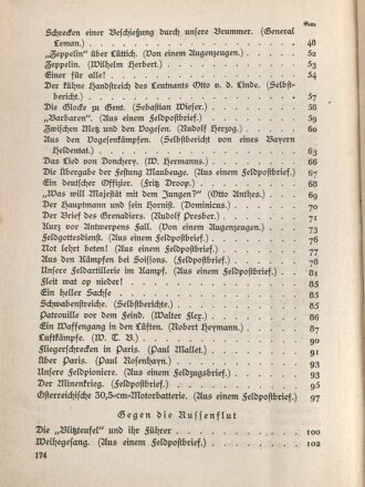 "Deutschland über alles! 1914/15 - Kriegslesebuch für Schule und Haus" datiert 1915, 176 Seiten, DIN A5
