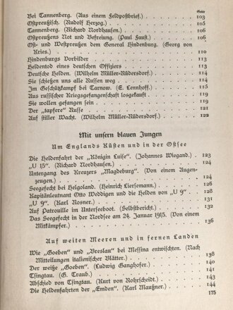 "Deutschland über alles! 1914/15 - Kriegslesebuch für Schule und Haus" datiert 1915, 176 Seiten, DIN A5