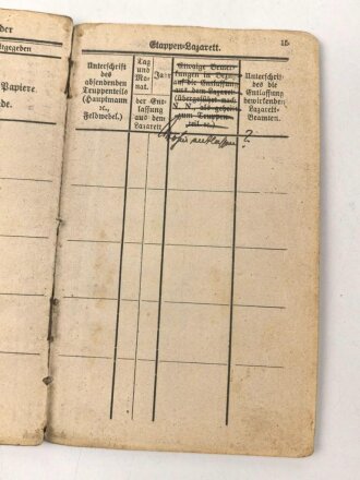Bayern, Soldbuch Diensteintritt am 7.11.1914  bei Landwehr Regiment 3