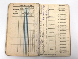 Bayern, Soldbuch Diensteintritt am 7.11.1914  bei Landwehr Regiment 3