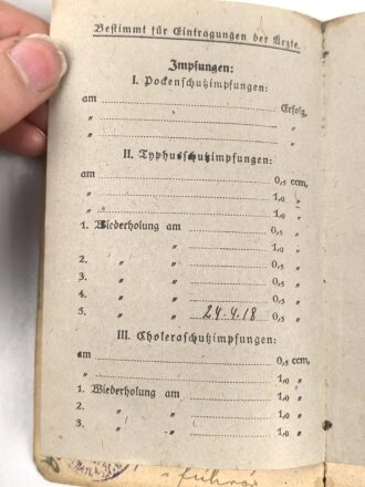 Bayern, Soldbuch Diensteintritt am 7.11.1914  bei Landwehr Regiment 3