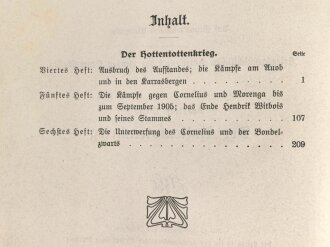 "Die Kämpfe der deutschen Truppen in Südwestafrika - Band 1+2 Der Feldzug gegen die Hereros und der Hottentottenkrieg" beide überreicht 1908, ca 500 Seiten plus Skizzen