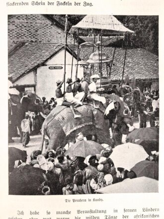 "Die Reise des Deutschen Kronprinzen Durch Ceylon und Indien" datiert 1911, 200 Seiten, gebraucht, DIN A5