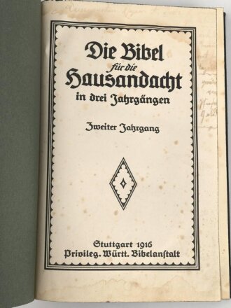 "Die Bibel für die Hausandacht in drei...