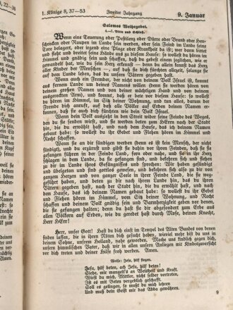 "Die Bibel für die Hausandacht in drei Jahrgängen" datiert 1916, 200 Seiten, gebraucht, über DIN A5, stark gebraucht