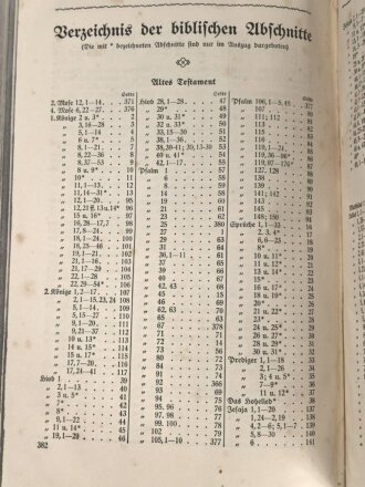 "Die Bibel für die Hausandacht in drei Jahrgängen" datiert 1916, 200 Seiten, gebraucht, über DIN A5, stark gebraucht