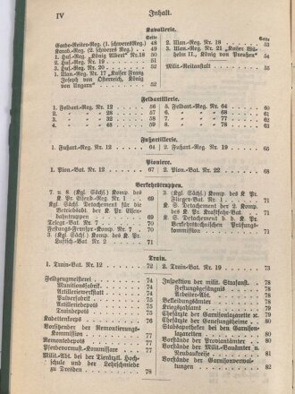 "Rangliste der königlichen SächsichenArmee für das Jahr 1914" Seiten 497-512 fehlen, gebraucht, DIN A5, stark gebraucht