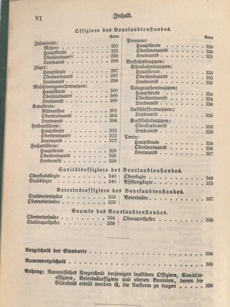 "Rangliste der königlichen SächsichenArmee für das Jahr 1914" Seiten 497-512 fehlen, gebraucht, DIN A5, stark gebraucht