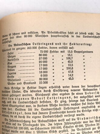 "Lothringen - Geschichte-Land Volkstum-Wirtschaft" Tornisterschrift des Oberkommandos der Wehrmacht Heft 18, datiert 1941, 32 Seiten, DIN A5