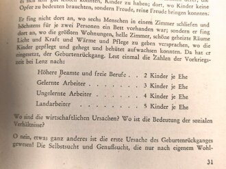 "Deutsche Rassenpflege" Tornisterschrift des Oberkommandos der Wehrmacht Heft 29, datiert 1941, 62 Seiten, DIN A5