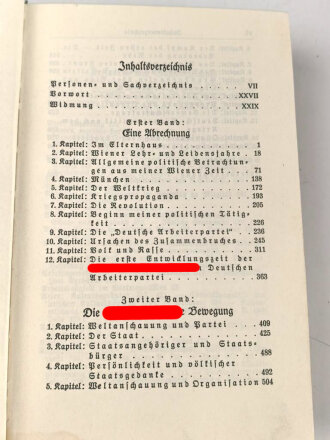 Adolf Hitler " Mein Kampf" blaue Ganzleinenausgabe von 1936 zum Dienstjubiläum eines Reichsbahnbetriebsassistenten, Einband leicht defekt 