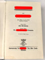 Adolf Hitler " Mein Kampf" blaue Ganzleinenausgabe von 1936 zum Dienstjubiläum eines Reichsbahnbetriebsassistenten, Einband leicht defekt 
