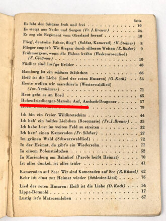 "Das neue Soldatenliederbuch" Textbuch mit...