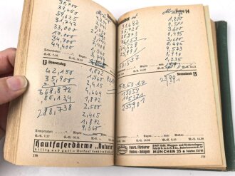 "1941 Reichsnährstand Taschenkalender", 368 Seiten, DIN A6, stark gebraucht, viele Eintragungen