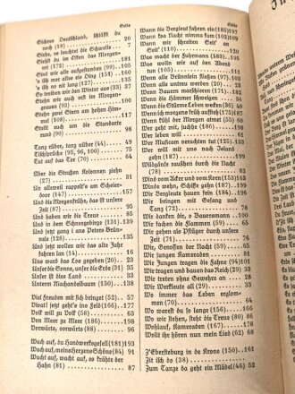 "Wir Mädel Singen" Liederbuch des Bunds Deutscher Mädel, datiert 1938, 190 Seiten, gebraucht, DIN A5 mit Nachtrag