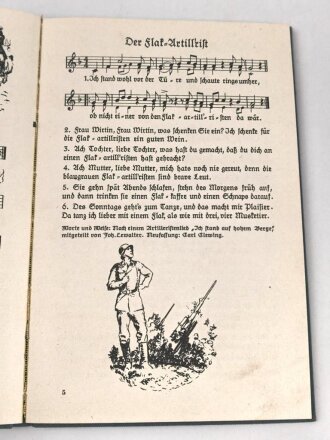 "Liederbuch der Luftwaffe" datiert 1939, 127 Seiten, gebraucht, DIN A5