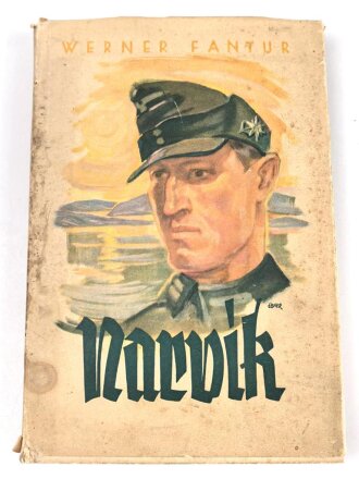 "Narvik - Sieg des Glaubens" datiert 1941, 174 Seiten, DIN A5, stark gebraucht