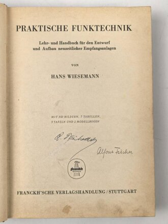 "Praktische Funk-Technik" datiert 1939 mit 368...