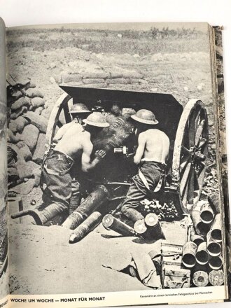 "Eine ganze Welt gegen uns"  Eine geschichte des  Weltkriegs in Bildern, datiert 1934, über DIN A4, gebraucht