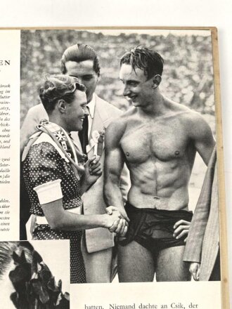 "Olympische Spiele Berlin 1936" datiert 1936, 143 Seiten, über DIN A4, gebraucht