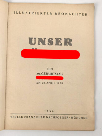 Illustrierter Beobachter "Unser Führer"...