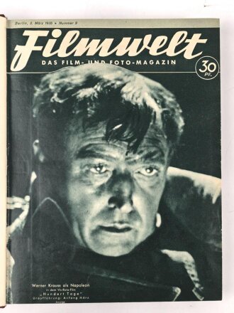 "Filmwelt - Das Film- und Foto-Magazin" ab März 1935 bis Dezember 1935, gebunden als Buch, über DIN A4