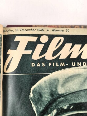 "Filmwelt - Das Film- und Foto-Magazin" ab März 1935 bis Dezember 1935, gebunden als Buch, über DIN A4